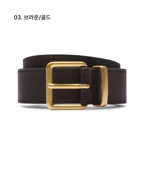 Rounded Square Leather Belt_30mm thumbnail 6