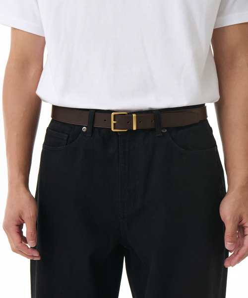 Rounded Square Leather Belt_30mm thumbnail 7