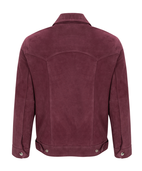 Классический пиджак из натуральной замши (Real Burgundy)