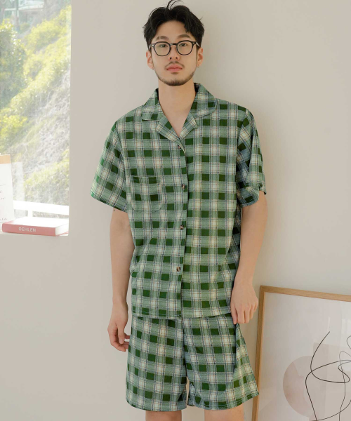 Пижамный комплект Greenery Check парный