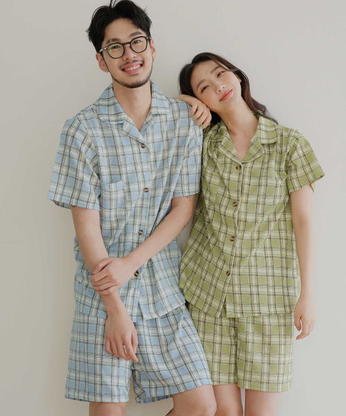 Пижамный комплект Greenery Check парный