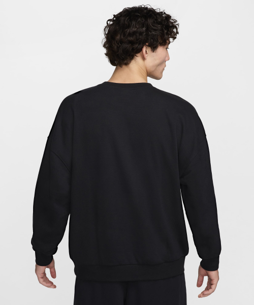 M NK CLUB FT OVERSIZED CREW - BLACK/BLACK/(WHITE)