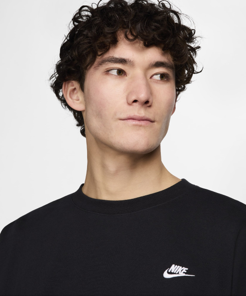 M NK CLUB FT OVERSIZED CREW - BLACK/BLACK/(WHITE)