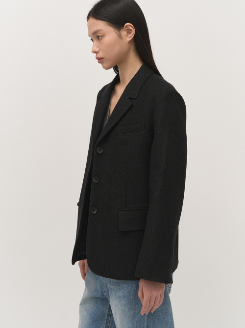 Wool Classy Jacket Ash Black