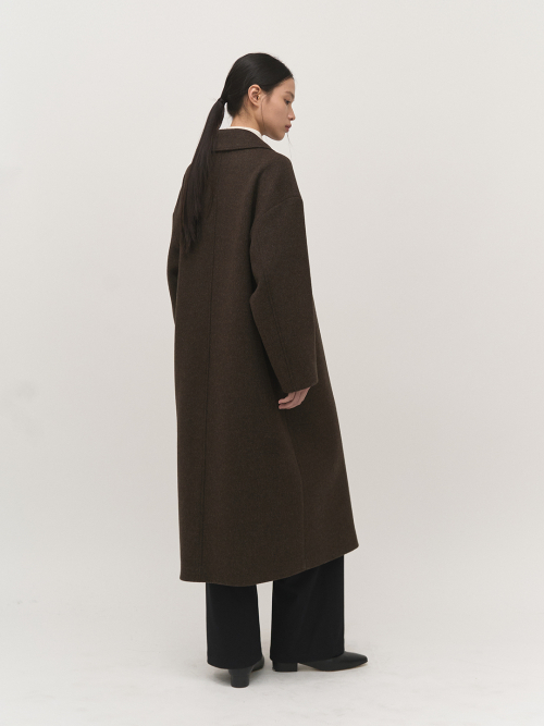 Side Belted Coat Brown