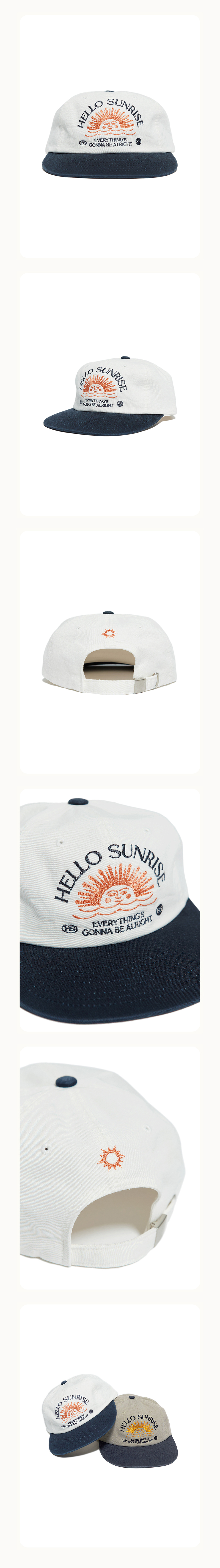 【HELLO SUNRISE】 Washed HS Arch Logo 6Panel Cap /追跡付 MUSINSA | HELLO SUNRISE Washed HS Arch Logo 6Panel Cap_Ivory