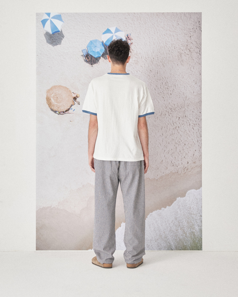 【POSE NUMBER EIGHT】P.T RINGER TEE (WHITE/SMOKE BLUE) MUSINSA | Pose Number Eight P.T RINGER TEE (WHITE/SMOKE BLUE)