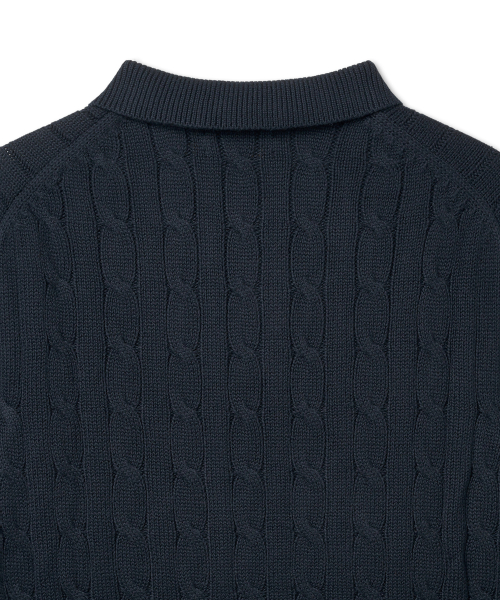 SSCBLPLCKTPP-SHORT SLEEVE-PULLOVER 5/1 ROVING COTTON - HUNTER NAVY