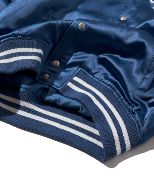nice weather collaboration Nice Series Stadium Jacket Dark Blue