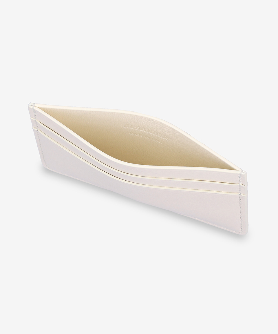 ◇Jil Sander◇ Logo decoration card holder eggshell J07VL000 Card holder with logo JIL SANDER J07UI0020 P4840001 - Gianni