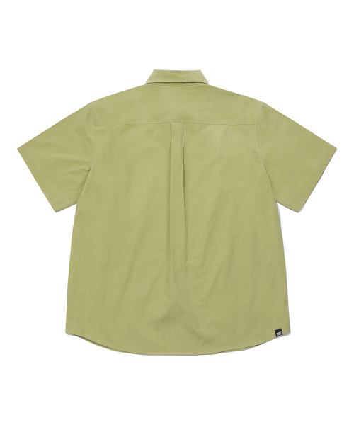LOGO PATCH APPLIQUE HALF SLEEVES SHIRTS_GREEN