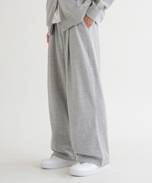 left hand twilldenim one tuck wide pants