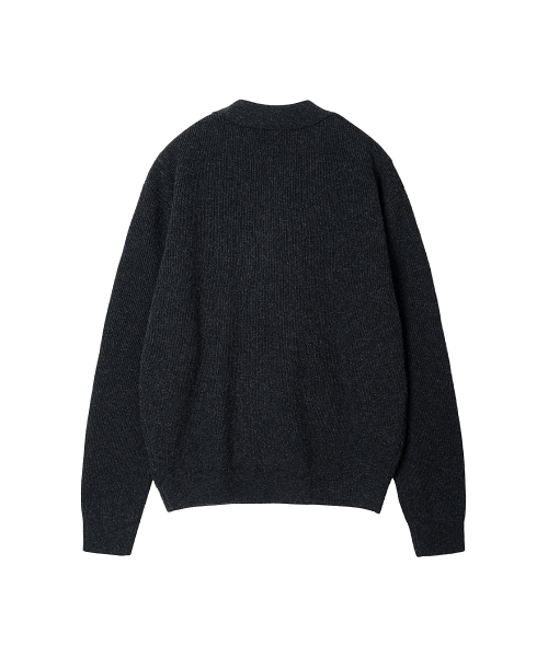 Collar Knit Ash Black