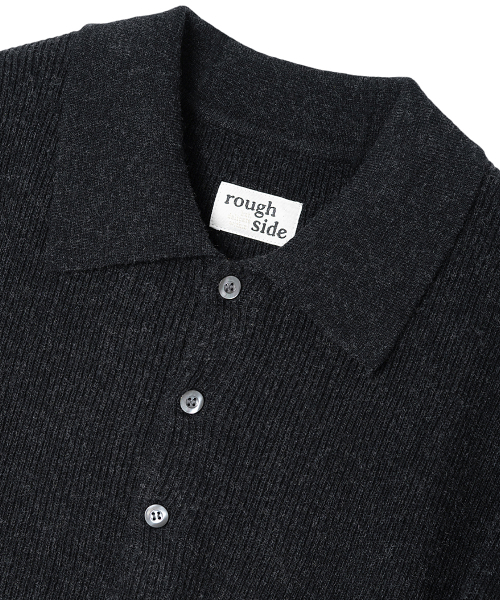 Collar Knit Ash Black