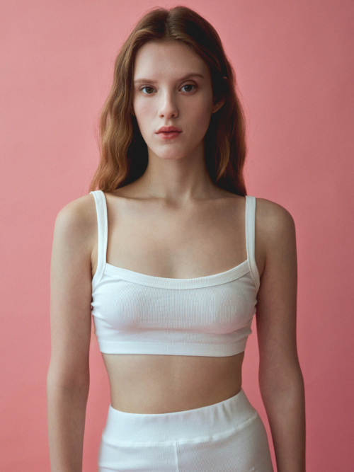 Essential rib bralette (Ivory)