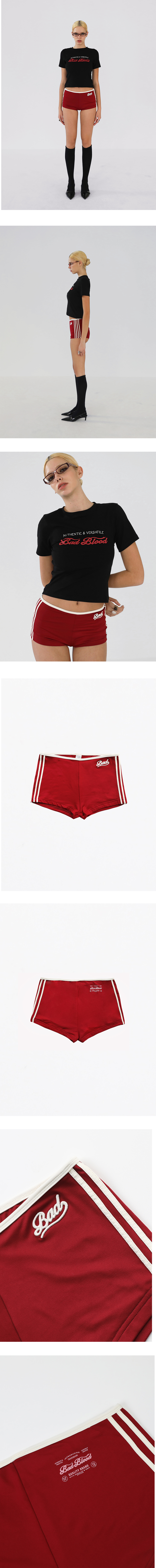 【BADBLOOD】ウェンディマイクロショーツ - レッド MUSINSA | BADBLOOD Wendy Micro Shorts - Red