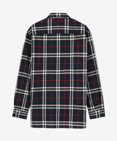 check хлопок regular fit рубашка - navy / 8073215