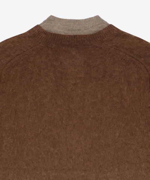 Трикотаж V-neck с градиентом — Chocolate Brown / KW1198YN0352660