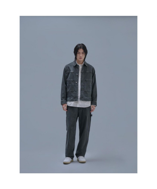 Mallet Denim Trucker Jacket Khaki Grey
