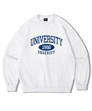 UNDEROFF アンダーオフ アセンティックリラックスド ユニバーシティ メンズ スウェット ネイビー 画像 9