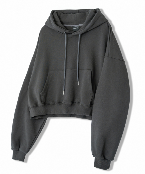 Женское свободное укороченное худи Grey