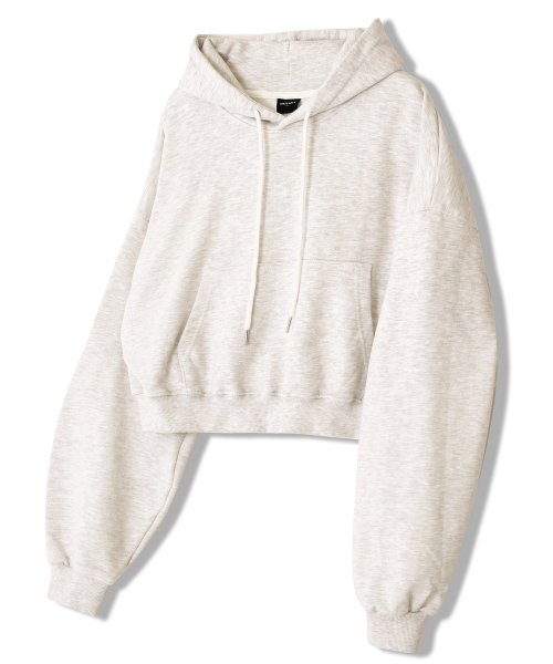 Женское свободное укороченное худи Grey
