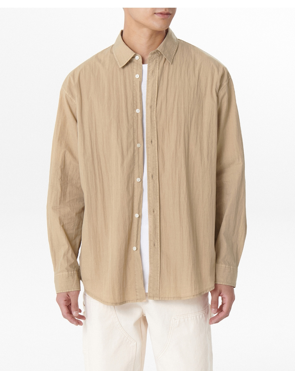 ★MUSINSA STANDARD★ Relaxed pigment shirt mustard MMDSH501- MUSINSA | COSTUME O'CLOCK Linen Overfit Long Sleeve Shirt 5