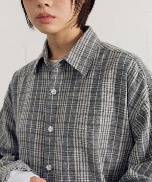 Geek Damage Check Shirt-Grey