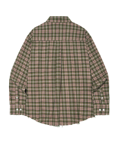 Geek Damage Check Shirt-Pink
