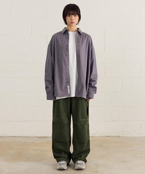 Flat Chroma Cotton Shirt-Blue