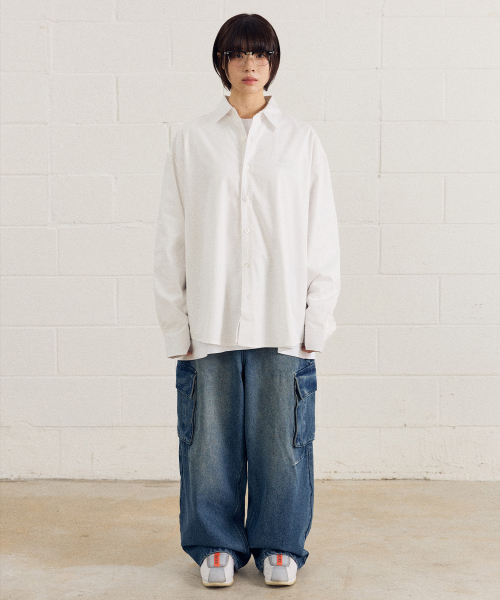 Flat Chroma Cotton Shirt-Blue