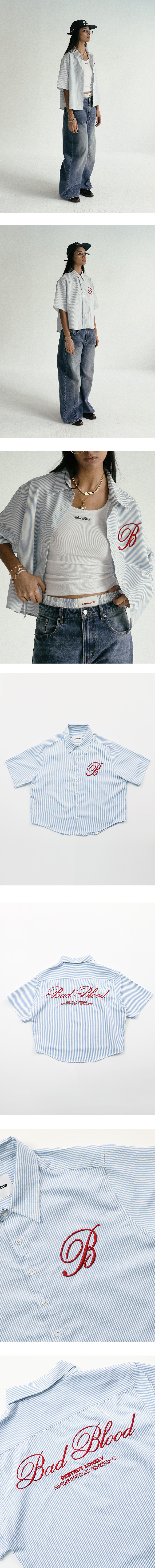 【BADBLOOD】Contrast Short Sleeve T-Shirt ♥2Color MUSINSA | BADBLOOD Classic Logo Short Sleeve Shirt - Blue