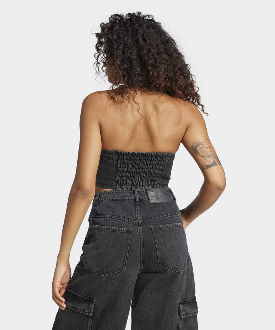 ★ adidas★ ADILENIUM 2 Washed Denim Tube Top Black JM9280 adidas Adilenium Season 2 Washed Denim Tube Top - Black
