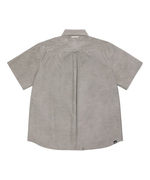 METAL CUT-OFF POINT DYEING HALF SLEEVES SHIRTS_KHAKI