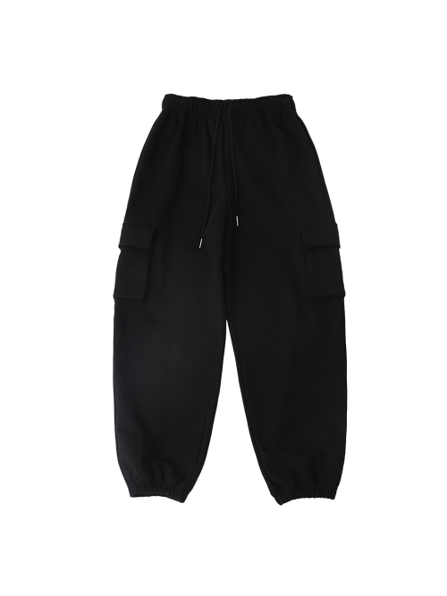 Карго-джоггеры с дистрессд логотипом (Black)