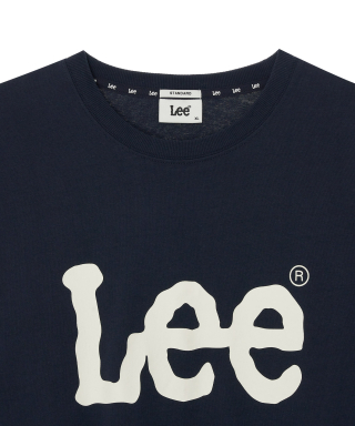 LEE リ ビッグトゥイッチロゴ長袖Tシャツ ネイビー 画像 6