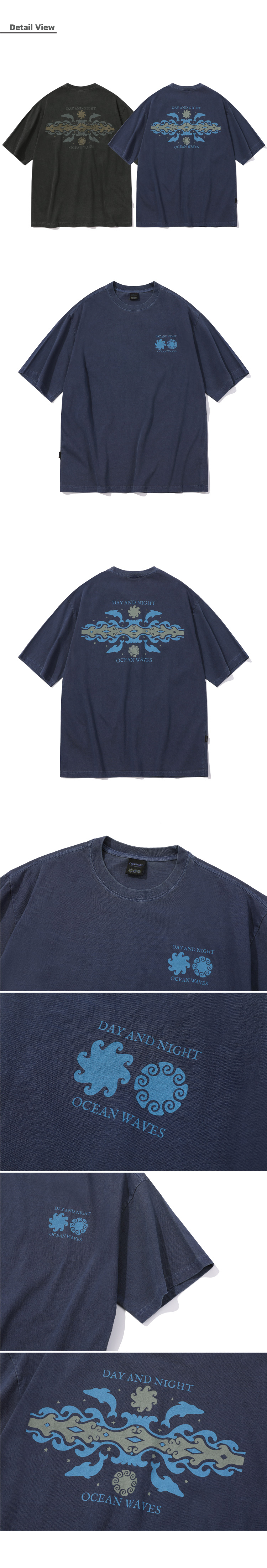 DAY PIGMENT SHORT SLEEVE TEE - 2 COLORS BLUE