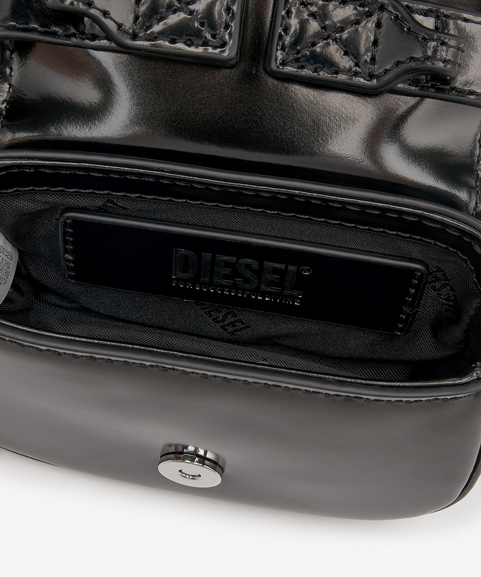 ★DIESEL★ 1DR XS S Tote Bag Black X08957PS202T8013 X08957PS 1DR-XS-S Woman: Mini bag in mirrored leather | Diesel