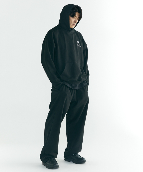 Худи оверсайз Forerunners Heavy Black (большие размеры)