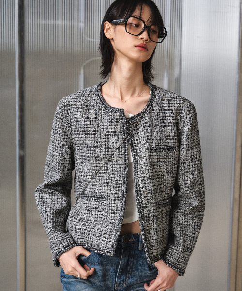 Твидовый жакет Celebrity Gray
