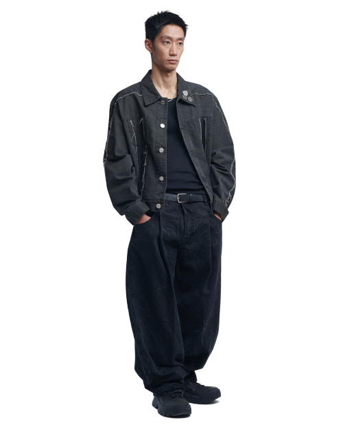 R.E TRUCKER JACKET - WASHED CHARCOAL
