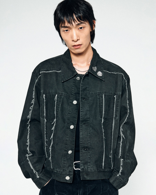 R.E TRUCKER JACKET - WASHED CHARCOAL