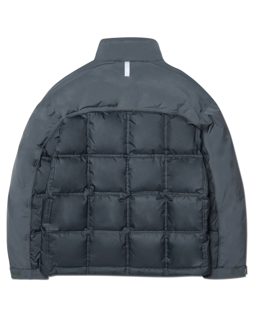 H.T.L NYLON DOWN JACKET - CHARCOAL