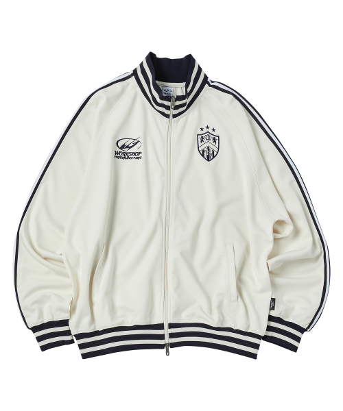 JERSEY TRACK JACKET IVORY
