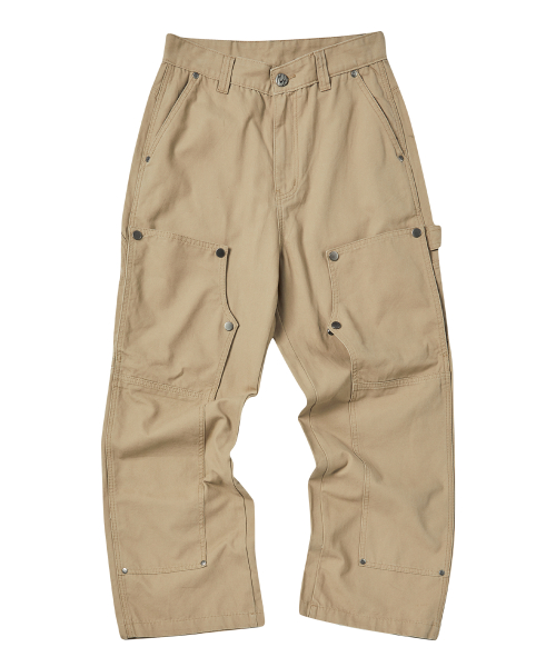Брюки карпентер из канваса Beige