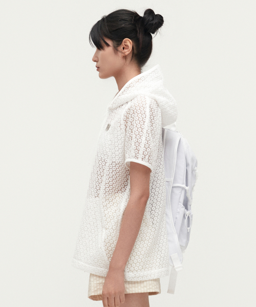 Кружевная ветровка с цветочным узором (White)