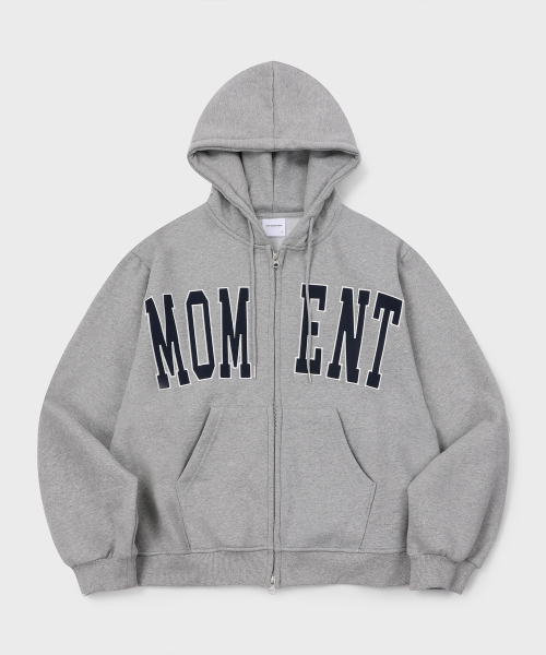Худи на молнии Moment_Grey/Navy