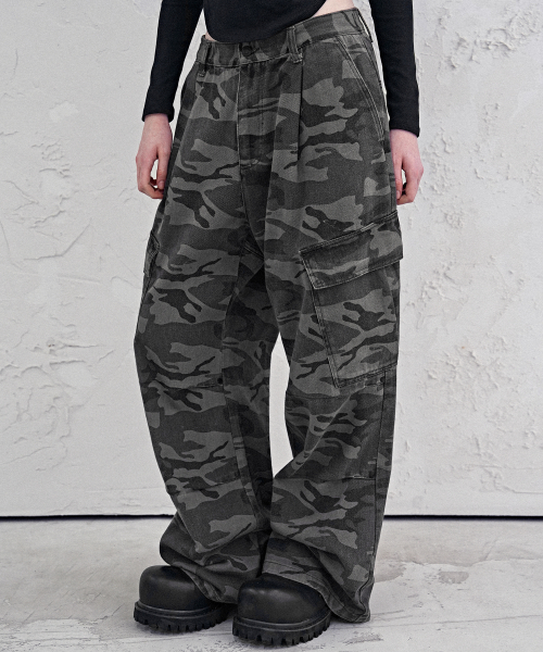 Side Big Cargo Pants LIGHT CAMO