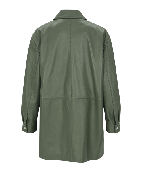 Однобортный жакет миди Olive Green