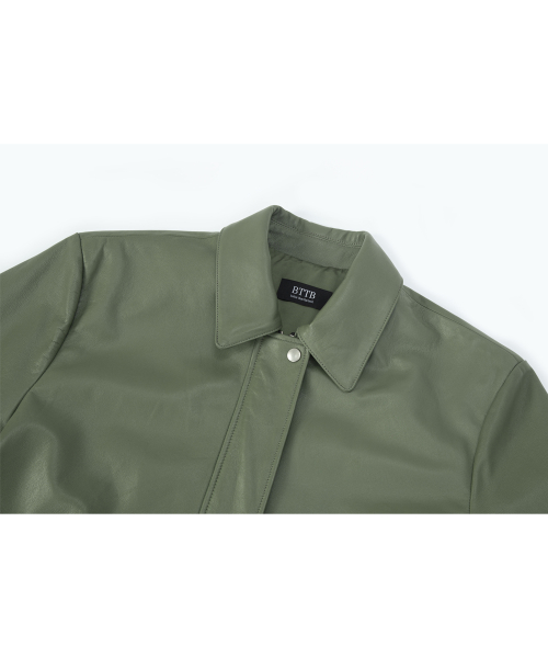 Однобортный жакет миди Olive Green